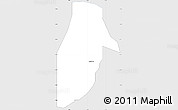 Silver Style Simple Map of VICTORIA FALLS, single color outside