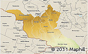 Physical 3D Map of Matabeleland South, shaded relief outside
