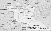 Silver Style 3D Map of Matabeleland South