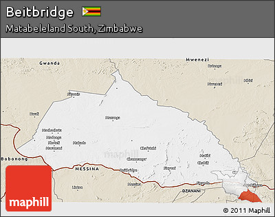 Classic Style 3D Map of Beitbridge
