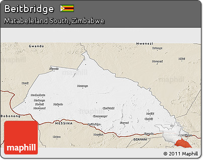 Classic Style 3D Map of Beitbridge