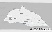 Gray 3D Map of Beitbridge, single color outside