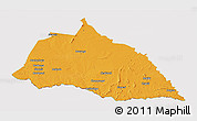 Political 3D Map of Beitbridge, cropped outside