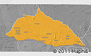 Political 3D Map of Beitbridge, desaturated