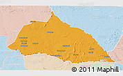 Political 3D Map of Beitbridge, lighten