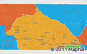 Political 3D Map of Beitbridge