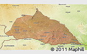 Satellite 3D Map of Beitbridge, physical outside