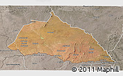 Satellite 3D Map of Beitbridge, semi-desaturated