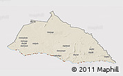 Shaded Relief 3D Map of Beitbridge, cropped outside