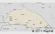 Shaded Relief 3D Map of Beitbridge, desaturated