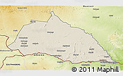 Shaded Relief 3D Map of Beitbridge, physical outside