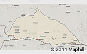 Shaded Relief 3D Map of Beitbridge, semi-desaturated