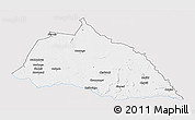 Silver Style 3D Map of Beitbridge, single color outside