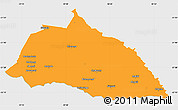 Political Simple Map of Beitbridge, single color outside