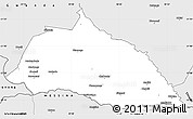 Silver Style Simple Map of Beitbridge