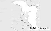 Silver Style Simple Map of Bulilimamangwe