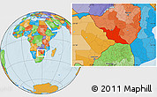 Political Location Map of Matabeleland South