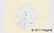 Classic Style 3D Map of Umzingwane, single color outside