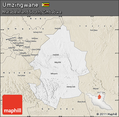 Classic Style Map of Umzingwane