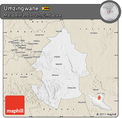 Classic Style Map of Umzingwane