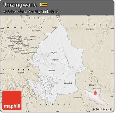 Classic Style Map of Umzingwane