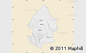 Classic Style Map of Umzingwane, single color outside