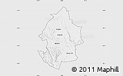 Silver Style Map of Umzingwane, single color outside