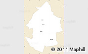 Classic Style Simple Map of Umzingwane, single color outside