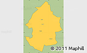 Savanna Style Simple Map of Umzingwane, cropped outside