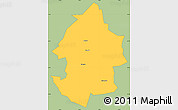 Savanna Style Simple Map of Umzingwane, single color outside