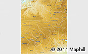 Physical 3D Map of Midlands