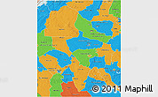 Political 3D Map of Midlands