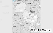 Silver Style 3D Map of Midlands