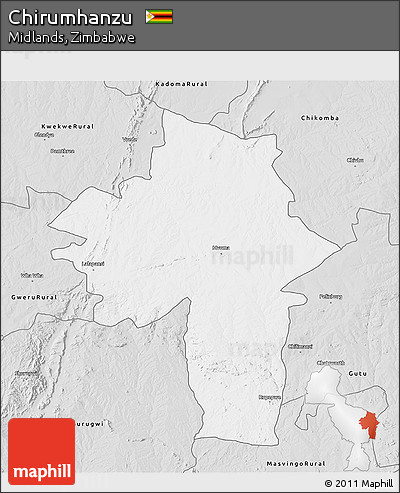 Silver Style 3D Map of Chirumhanzu