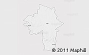 Silver Style 3D Map of Chirumhanzu, single color outside