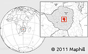 Blank Location Map of Chirumhanzu, highlighted country