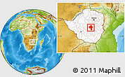 Physical Location Map of Chirumhanzu, highlighted country