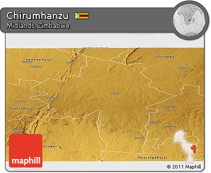 Physical Panoramic Map of Chirumhanzu