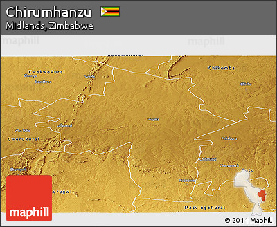 Physical Panoramic Map of Chirumhanzu