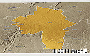 Physical Panoramic Map of Chirumhanzu, semi-desaturated
