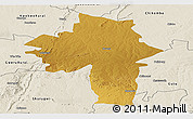Physical Panoramic Map of Chirumhanzu, shaded relief outside