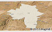 Shaded Relief Panoramic Map of Chirumhanzu, satellite outside
