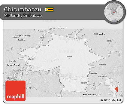 Silver Style Panoramic Map of Chirumhanzu