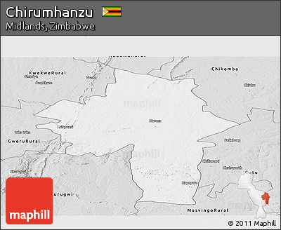 Silver Style Panoramic Map of Chirumhanzu