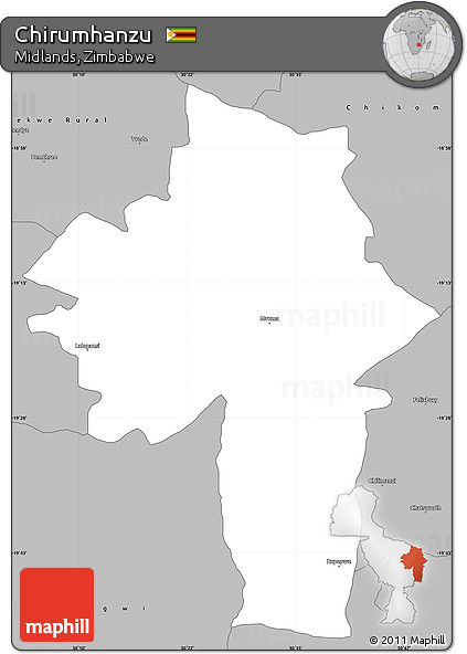 Gray Simple Map of Chirumhanzu