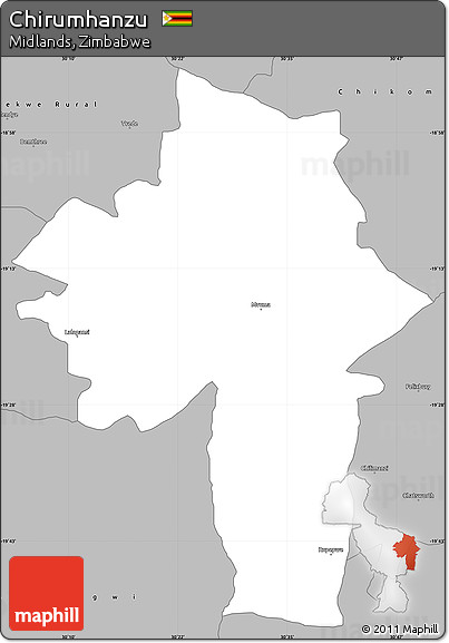Gray Simple Map of Chirumhanzu