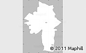 Gray Simple Map of Chirumhanzu, single color outside