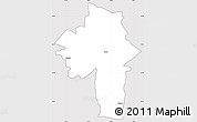 Silver Style Simple Map of Chirumhanzu, cropped outside