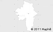 Silver Style Simple Map of Chirumhanzu, single color outside