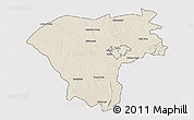 Shaded Relief 3D Map of Gweru Rural, cropped outside